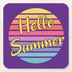 Hallo Zomer Kartonnen Onderzetters