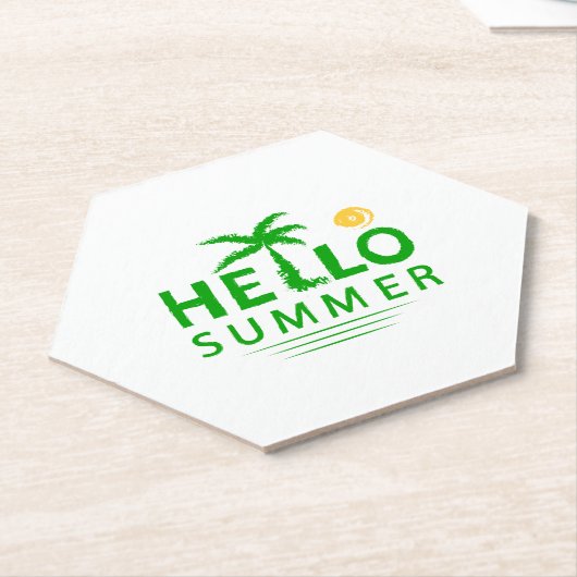 Hallo Zomer Kartonnen Onderzetters (Schuin)