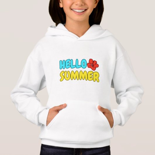 Hallo Zomer Kids Pullover Hoodie (Voorkant)