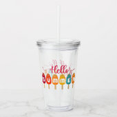 Hallo zomer | Kleurrijk ijsje Acryl Drinkbeker (Voorkant)