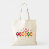 Hallo zomer | Kleurrijk ijsje Tote Bag (Achterkant)