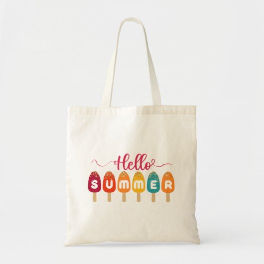 Hallo zomer | Kleurrijk ijsje Tote Bag (Voorkant)