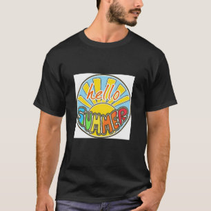 Hallo Zomer Kleurrijk Zomer Design T-shirt