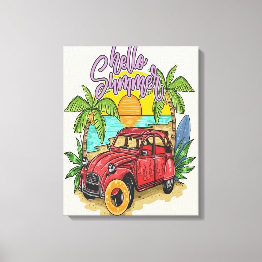 Hallo Zomer Kunstwerk 2024 Canvas Afdruk (Voorkant)