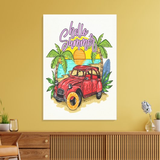 Hallo Zomer Kunstwerk 2024 Canvas Afdruk (Insitu (Woonkamer))