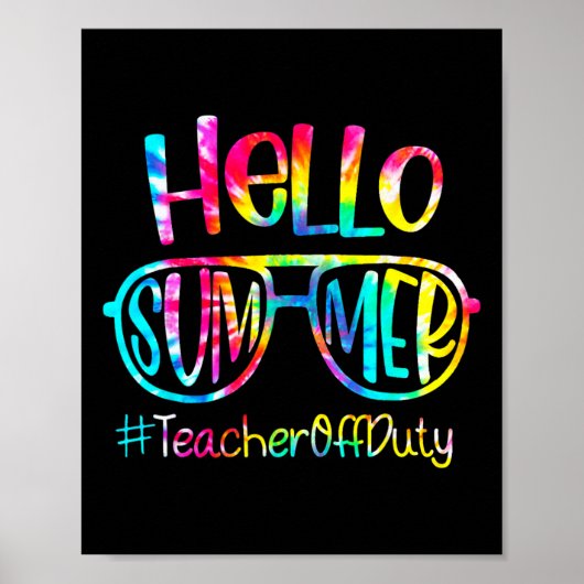 Hallo Zomer leraar uit dienst Laatste dag van scho Poster (Voorkant)