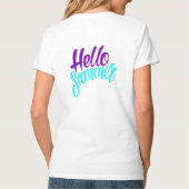 Hallo Zomer Levendig Script Design T-shirt (Achterkant)