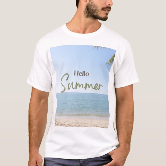 Hallo Zomer Mannen T-shirt (Voorkant)