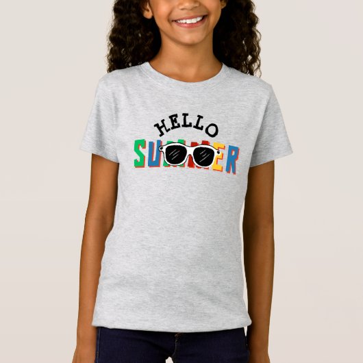 Hallo Zomer Meisjes T-shirt (Voorkant)