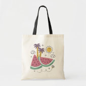 hallo zomer met Flamingo Tropical Canvas tas (Voorkant)