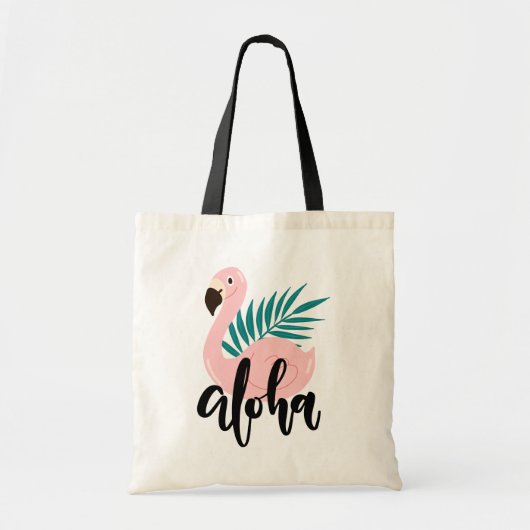 hallo zomer met Flamingo Tropical Canvas tas (Voorkant)