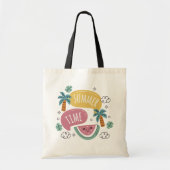 hallo zomer met Flamingo Tropical Canvas tas (Voorkant)