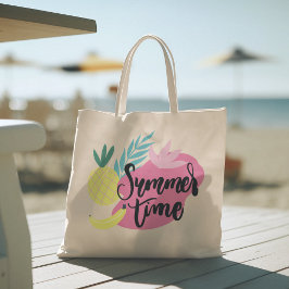 hallo zomer met Flamingo Tropical Canvas tas