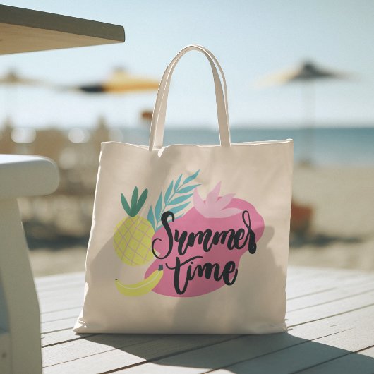 hallo zomer met Flamingo Tropical Canvas tas