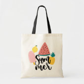 hallo zomer met Flamingo Tropical Canvas tas (Voorkant)