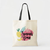 hallo zomer met Flamingo Tropical Canvas tas (Voorkant)