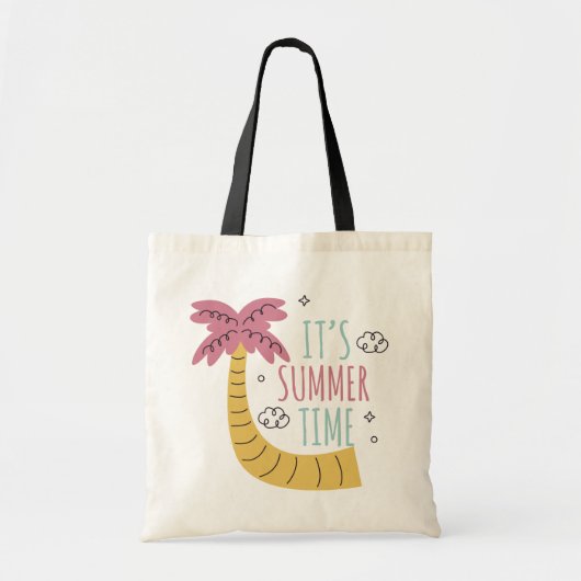 hallo zomer met Flamingo Tropical Canvas tas (Voorkant)