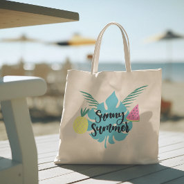Hallo Zomer met Flamingo Tropische Boodschappentas Tote Bag