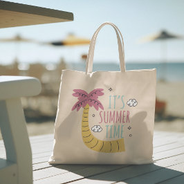 Hallo Zomer met Flamingo Tropische Boodschappentas Tote Bag