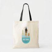 hallo zomer met typografie tropische Canvas tas (Voorkant)