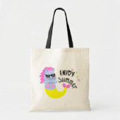 hallo zomer met typografie tropische Canvas tas (Voorkant)