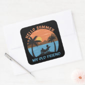 hallo ZOMER MIJN OUDE VRIEND Vierkante Sticker (Envelop)