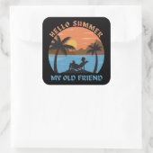 hallo ZOMER MIJN OUDE VRIEND Vierkante Sticker (Tas)