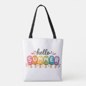 Hallo Zomer Nepgaren Ontwerp Tote Bag (Achterkant)