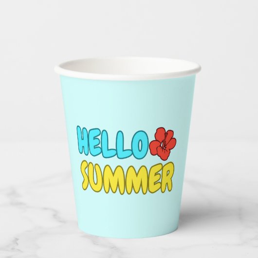 Hallo Zomer Papieren Bekers (Voorkant)