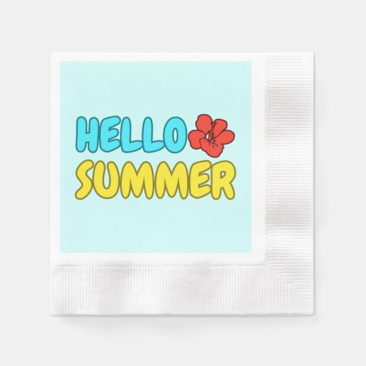 Hallo Zomer Papieren Servetten (Voorkant)
