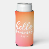 Hallo Zomer Persoonlijk Seltzer Blikjeskoeler (Seltzer Voorkant)