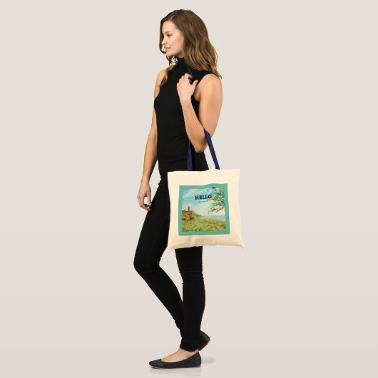 Hallo Zomer Poppy Field Sun Zee Landschap Tote Bag (Voorkant (model))