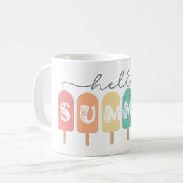 Hallo Zomer Popsicle Kleurrijk Koffiemok