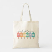 Hallo Zomer Popsicle Kleurrijk Tote Bag (Achterkant)
