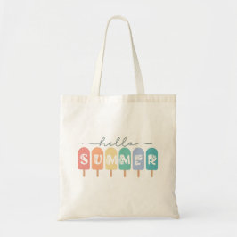 Hallo Zomer Popsicle Kleurrijk Tote Bag