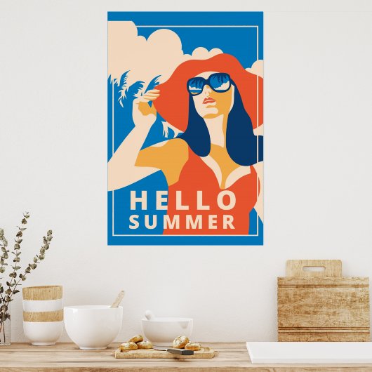  Hallo zomer Poster (Keuken)