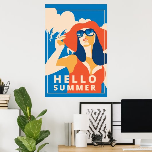 Hallo zomer Poster (Thuiskantoor)