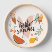 Hallo Zomer Quote Kleurrijke Leuke Kwekerij Kinder (Voorkant)