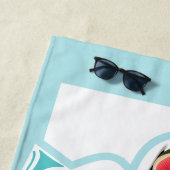 Hallo Zomer Quote Strand Paraplu Watermeloen Blauw Strandlaken (In situ)