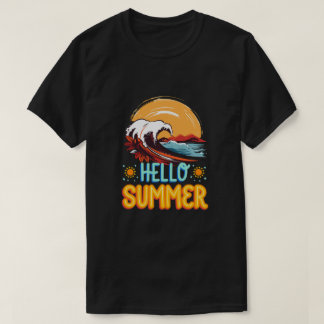 Hallo Zomer – Retro Golf & Zonsondergang T-Shirt