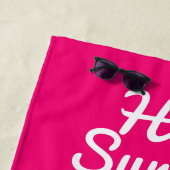 hallo zomer schattige popsicijs roze strandlaken (In situ)