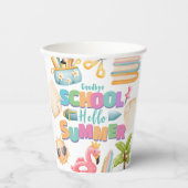 Hallo Zomer! School's Out Zomer Zwembad Party Papieren Bekers (Voorkant)