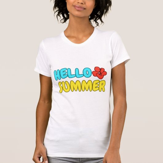 Hallo Zomer Slim Fit T-Shirt (Voorkant)