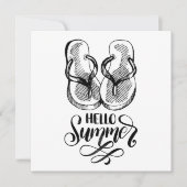 Hallo Zomer Slippers Wenskaart (Voorkant)