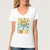 hallo zomer stijlvolle kleurrijke chic womens T- T-shirt (Voorkant)
