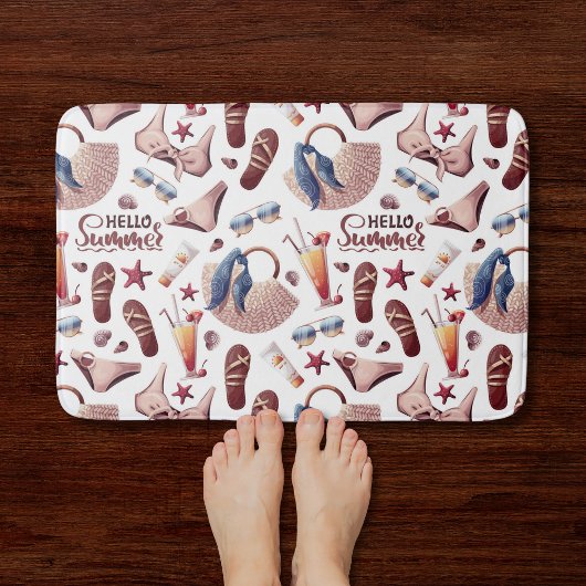 Hallo Zomer Strand Badmat | Cute Kust Badmat