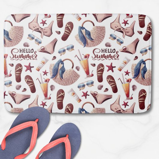 Hallo Zomer Strand Badmat | Cute Kust Badmat