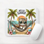 Hallo Zomer Strand Kat Muismat (Met muis)