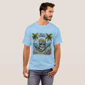 Hallo Zomer Strand Kat T-shirt (Voorkant volledig)
