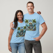 Hallo Zomer Strand Kat T-shirt (Unisex)